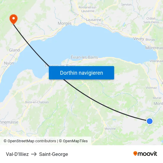 Val-D'Illiez to Saint-George map