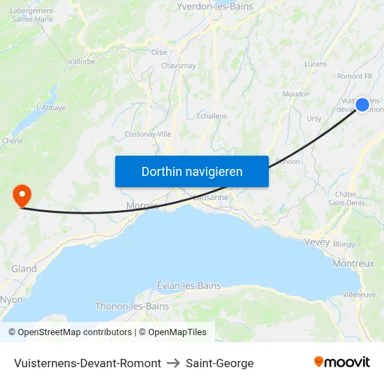 Vuisternens-Devant-Romont to Saint-George map