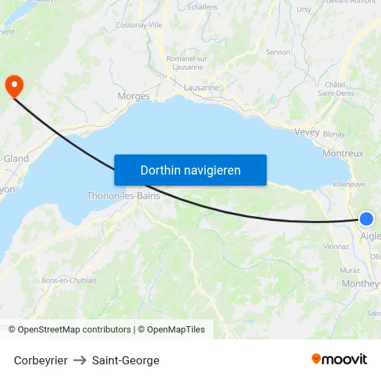 Corbeyrier to Saint-George map
