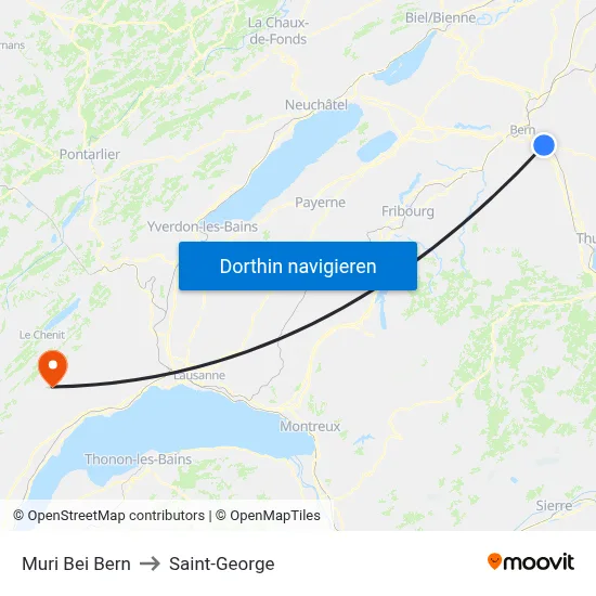 Muri Bei Bern to Saint-George map