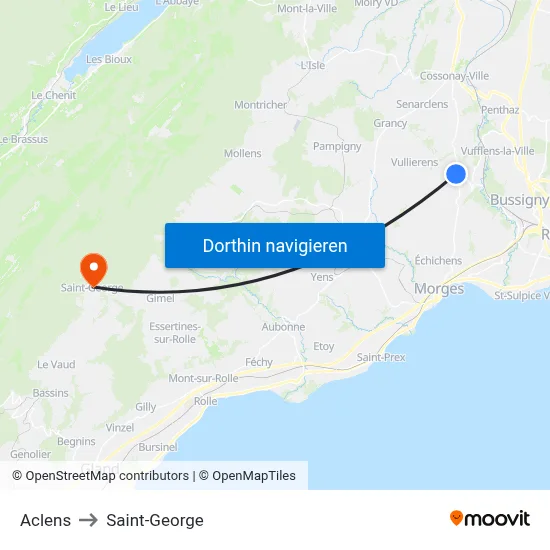 Aclens to Saint-George map