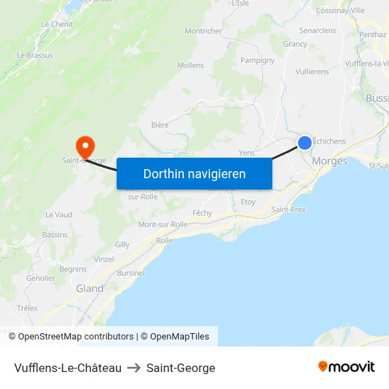 Vufflens-Le-Château to Saint-George map
