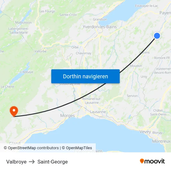 Valbroye to Saint-George map