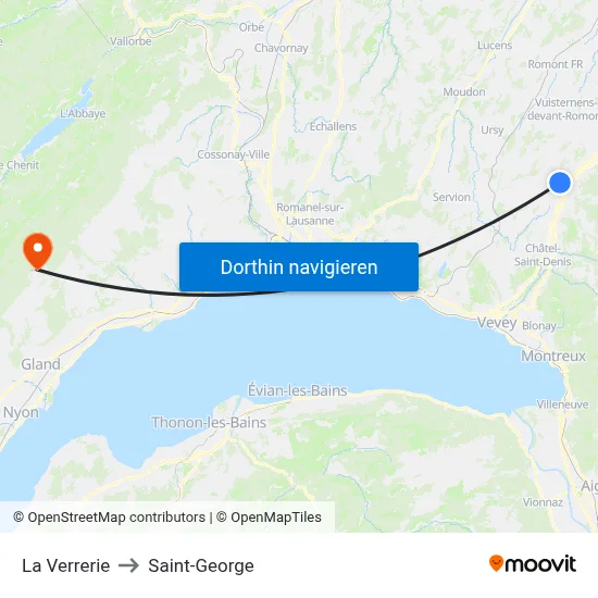 La Verrerie to Saint-George map