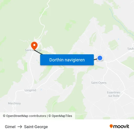Gimel to Saint-George map