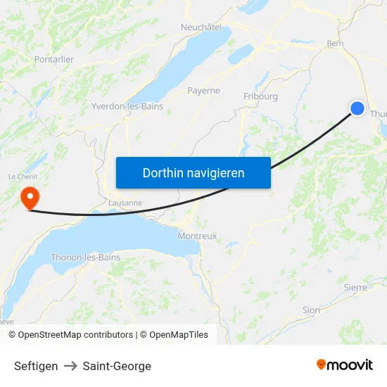 Seftigen to Saint-George map