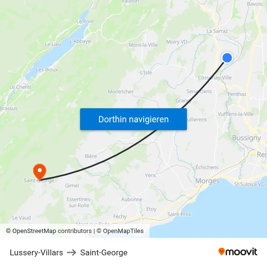 Lussery-Villars to Saint-George map