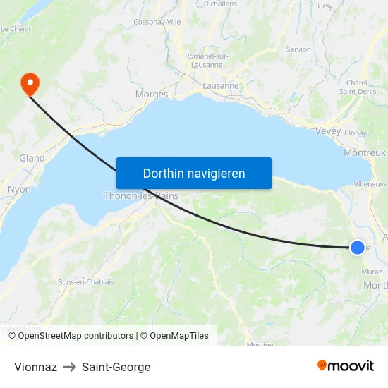 Vionnaz to Saint-George map