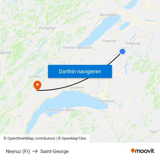 Neyruz (Fr) to Saint-George map