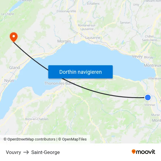 Vouvry to Saint-George map