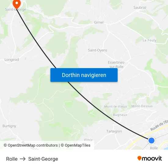 Rolle to Saint-George map