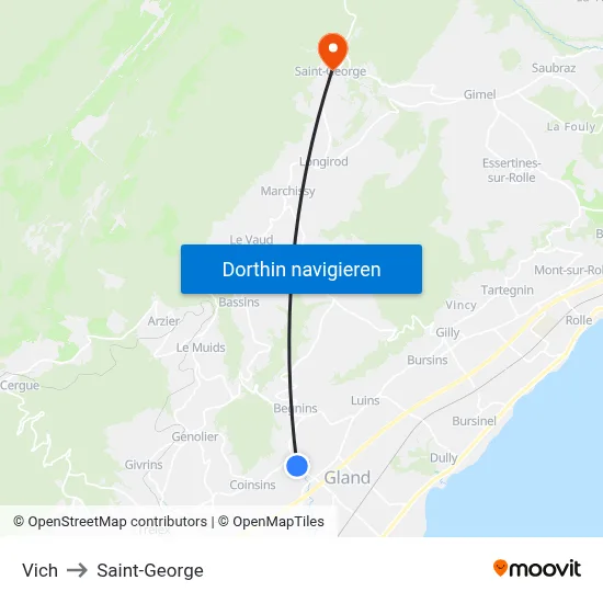 Vich to Saint-George map