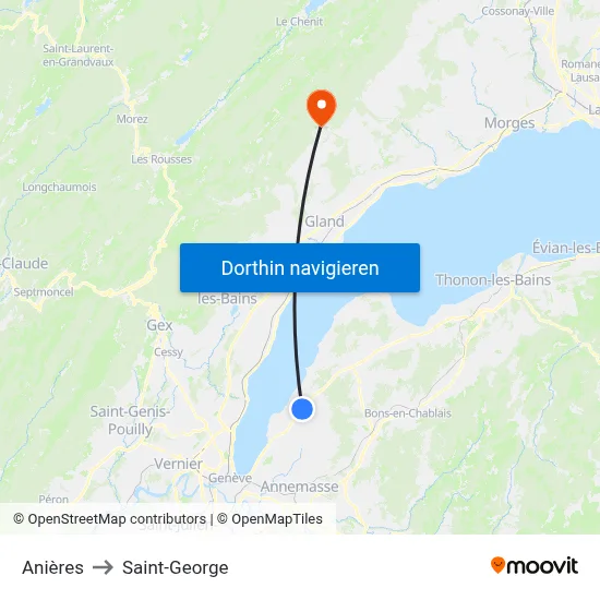 Anières to Saint-George map