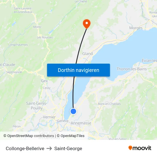 Collonge-Bellerive to Saint-George map