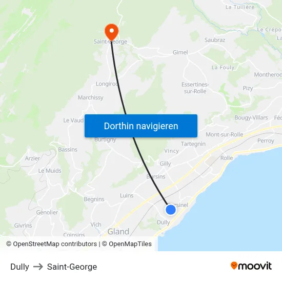 Dully to Saint-George map