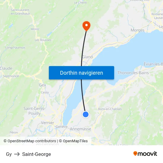 Gy to Saint-George map