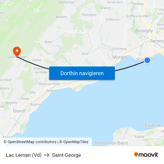 Lac Léman (Vd) to Saint-George map