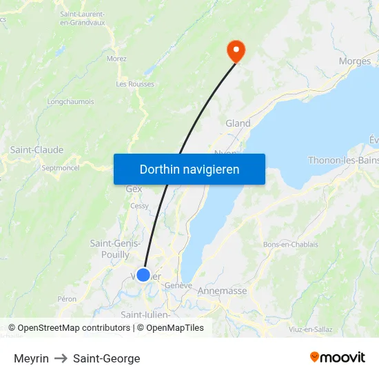 Meyrin to Saint-George map