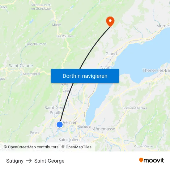 Satigny to Saint-George map