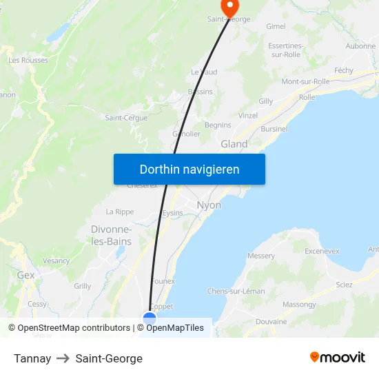 Tannay to Saint-George map