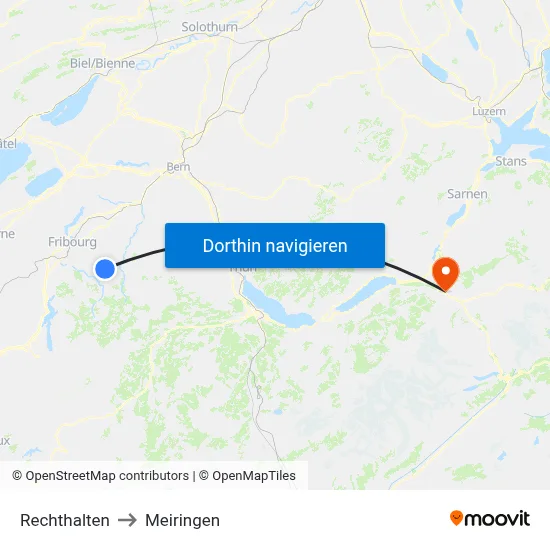 Rechthalten to Meiringen map