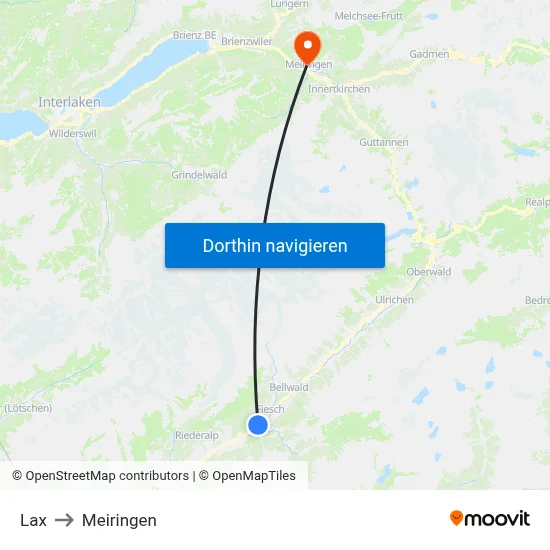 Lax to Meiringen map