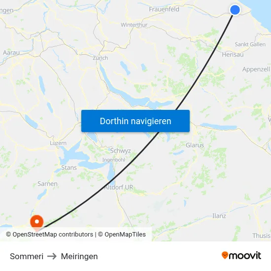 Sommeri to Meiringen map