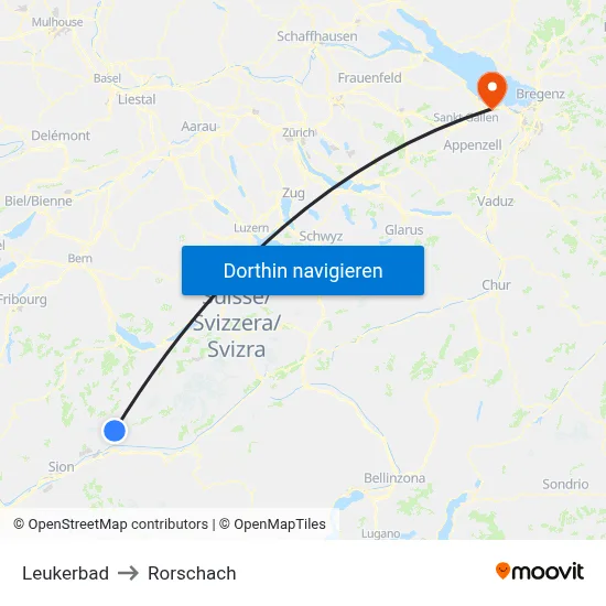 Leukerbad to Rorschach map