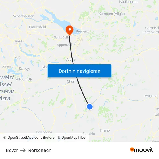 Bever to Rorschach map