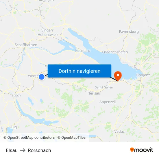 Elsau to Rorschach map