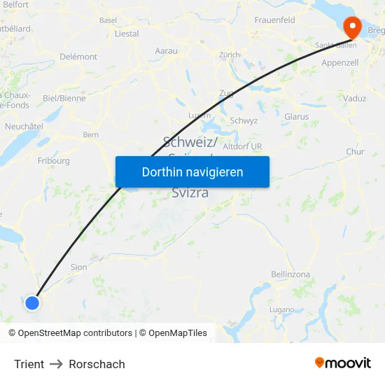 Trient to Rorschach map