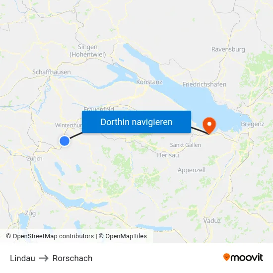 Lindau to Rorschach map