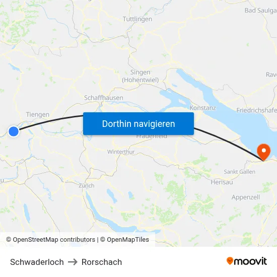 Schwaderloch to Rorschach map