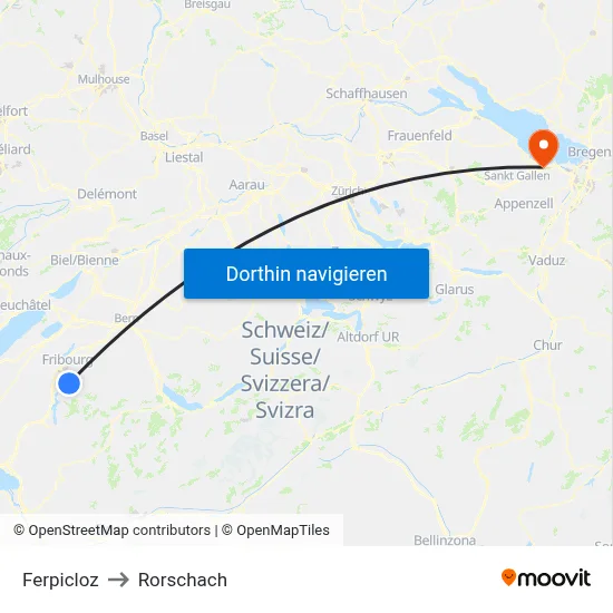 Ferpicloz to Rorschach map