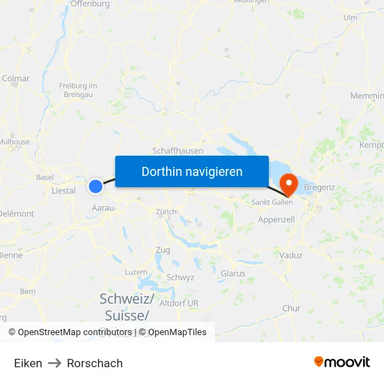 Eiken to Rorschach map