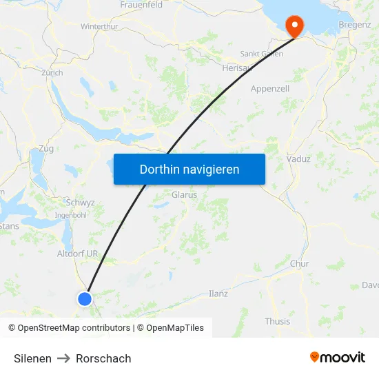 Silenen to Rorschach map