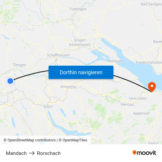 Mandach to Rorschach map