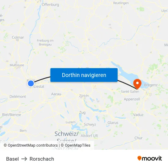 Basel to Rorschach map