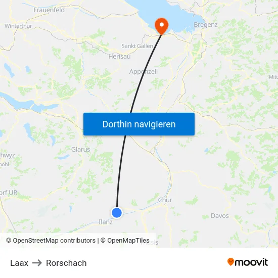 Laax to Rorschach map