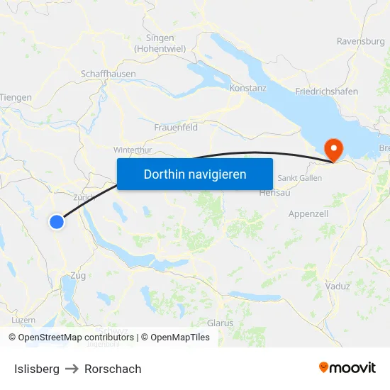 Islisberg to Rorschach map