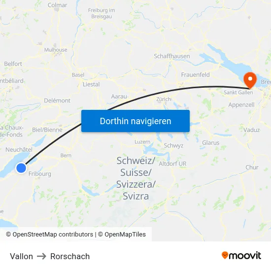 Vallon to Rorschach map