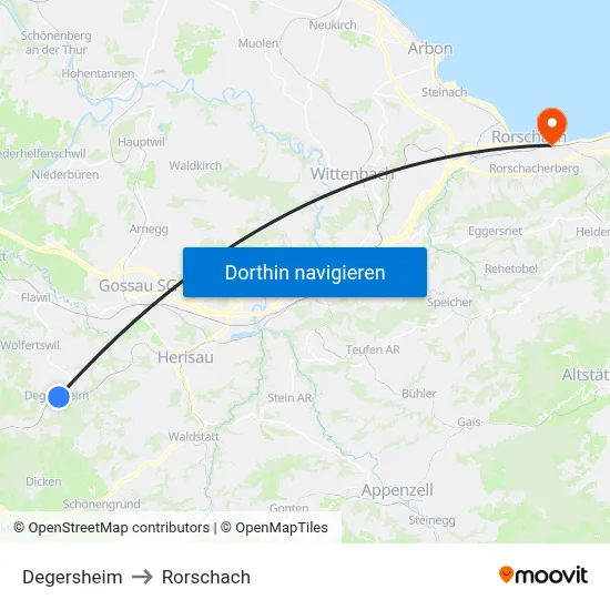 Degersheim to Rorschach map