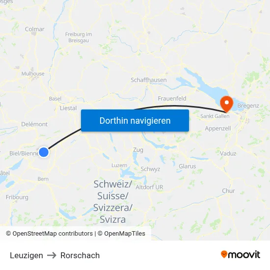 Leuzigen to Rorschach map