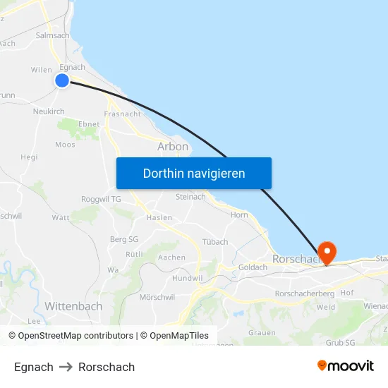 Egnach to Rorschach map