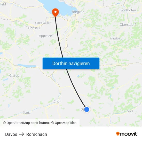 Davos to Rorschach map