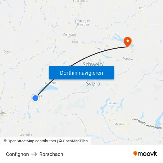 Confignon to Rorschach map