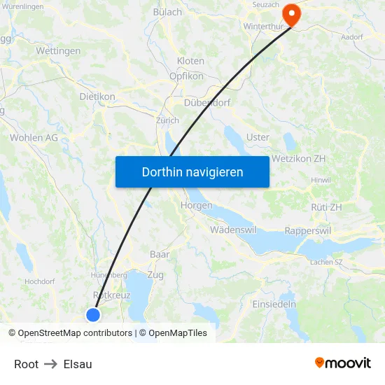 Root to Elsau map
