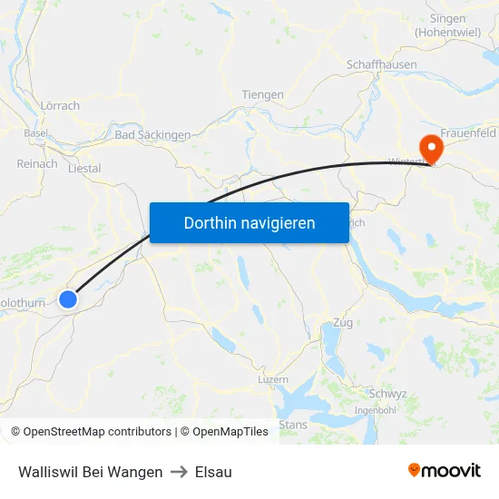 Walliswil Bei Wangen to Elsau map