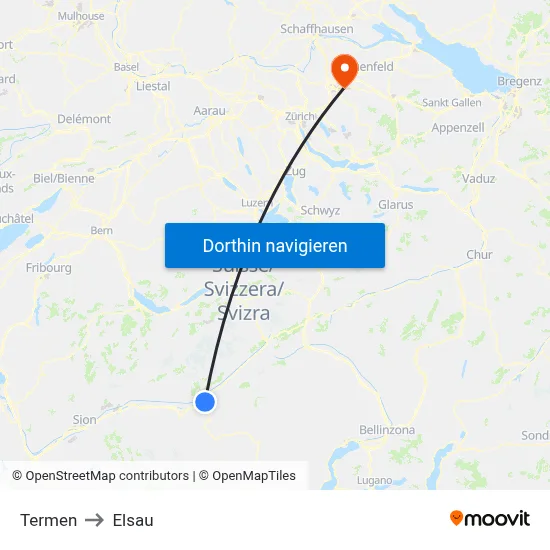 Termen to Elsau map