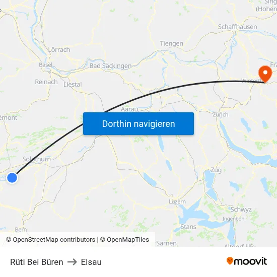 Rüti Bei Büren to Elsau map